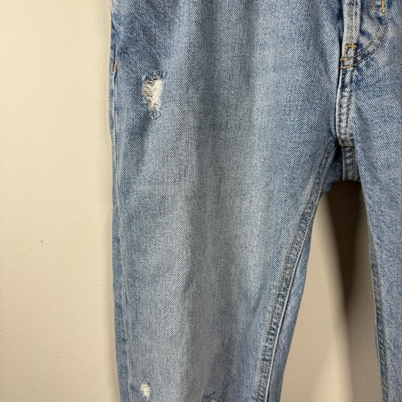 Bershka Slim Boyfriend Light Wash Distressed Jeans Size 2 - Picture 3 of 10